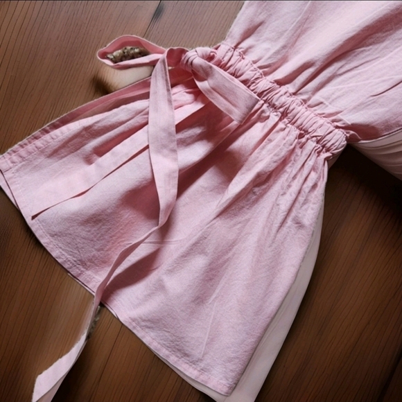 J.Crew womens bell sleeve blouse with ties. Size XS Color light pink - Picture 9 of 14